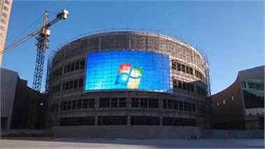 銀川永寧縣百盛大廈128平方P10弧形戶(hù)外彩